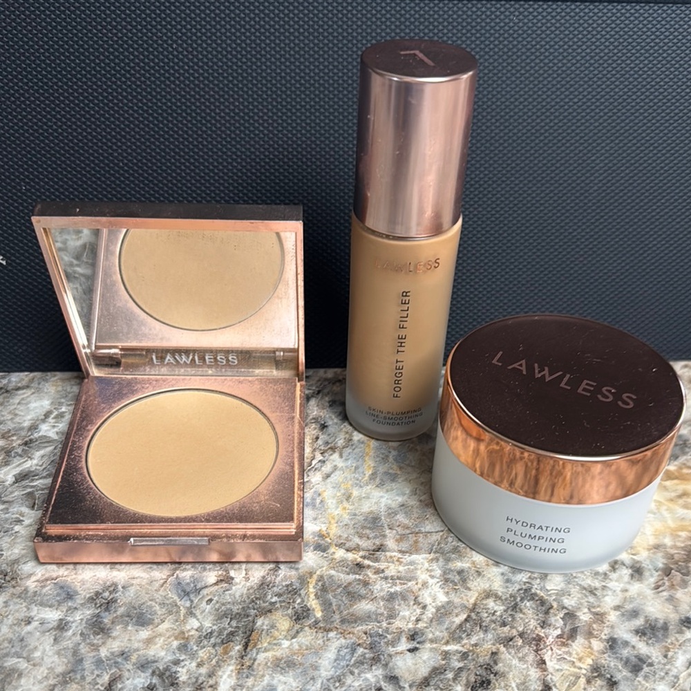 LAWLESS 12M Foundation, perfecting cream, and perfecting powder (light medium)